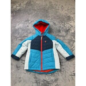 Spyder Boys Jacket Size 2T Winter Cold Weather Blue Ski Jacket